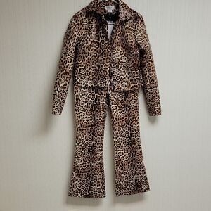 Labelrail X Dyspnea Leopard Print Jacket and Pants Set Womens Sz 8. NWT Indie